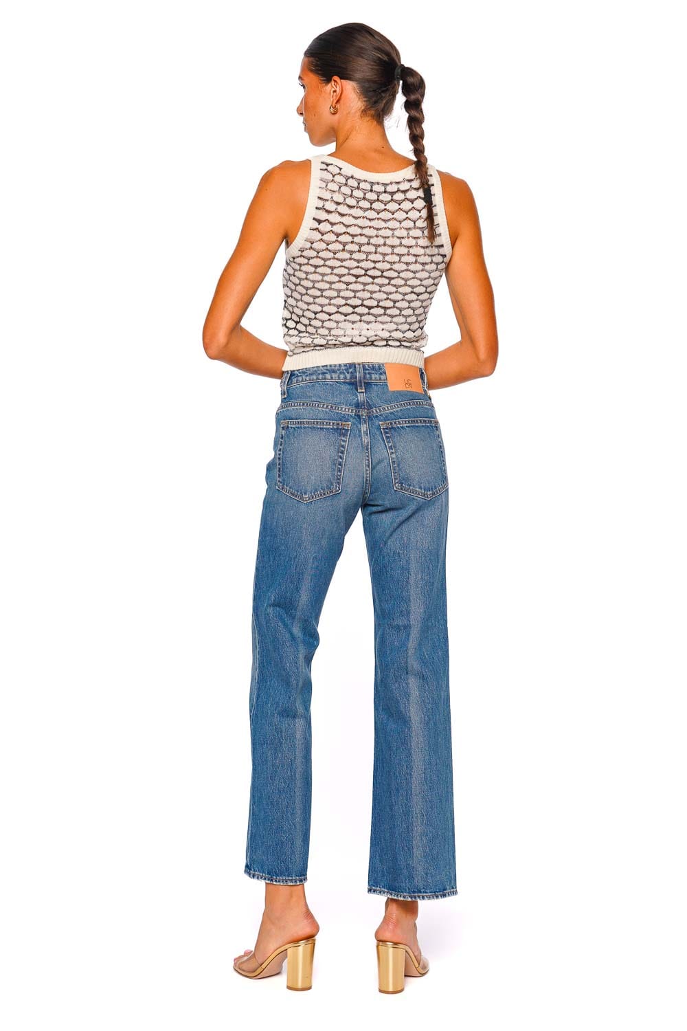 Ulla Johnson Agatha Danube Straight Leg Pintuck Jeans