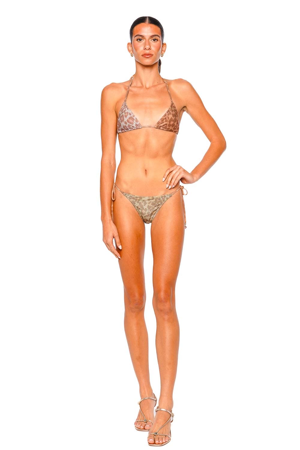 ZIMMERMANN Awaken Metallic Spliced Print Tri Bikini