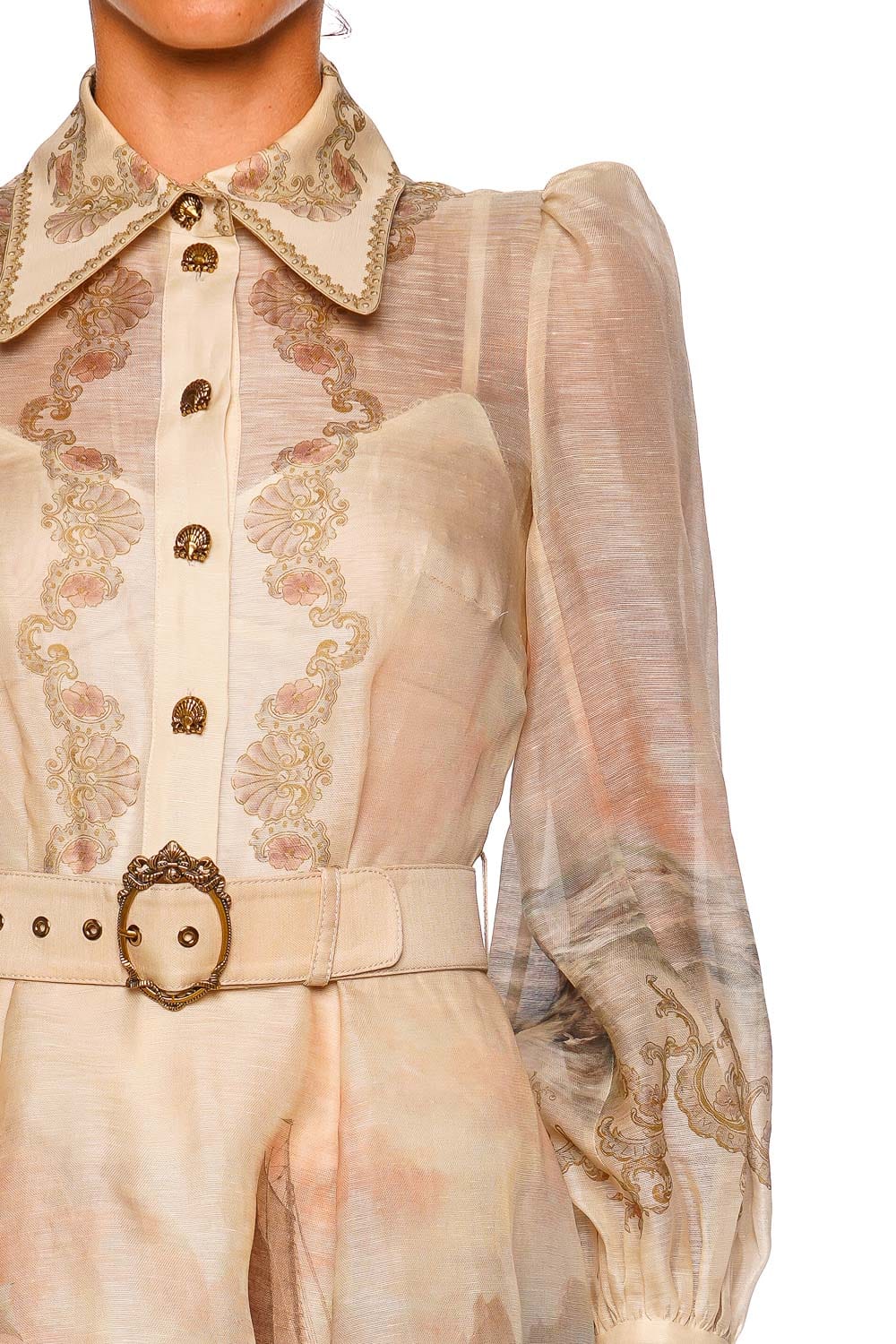 ZIMMERMANN Sunset Embroidered Long Sleeve Mini Dress