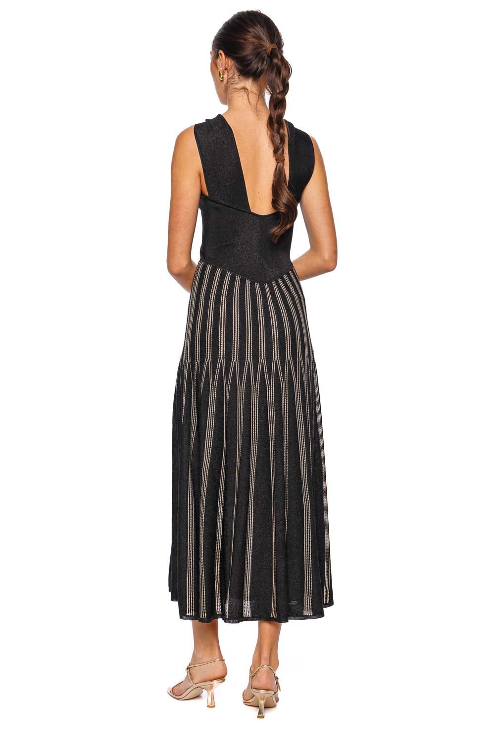 ZIMMERMANN Rebellion Striped Halter Knit Maxi Dress