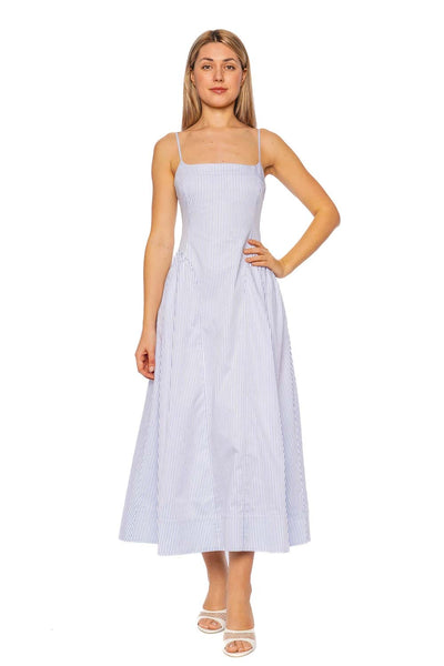 Shona Joy Saunders Marine Stripe Cotton Midi Dress Shona Joy Saunders Marine Stripe Cotton Midi Dress