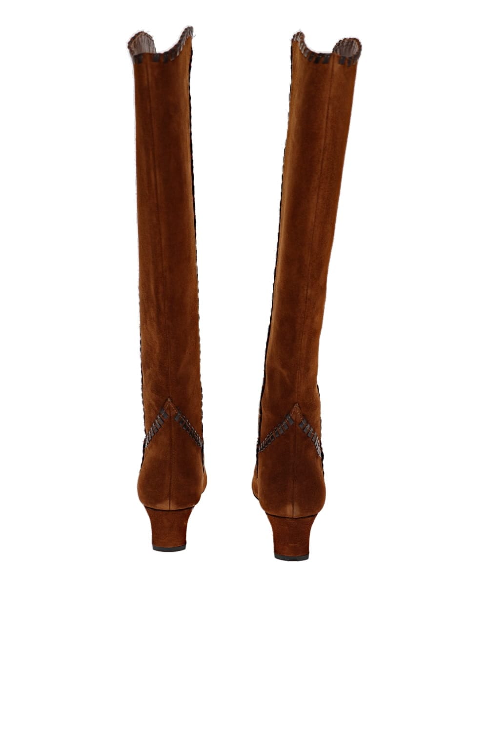 Western Wally Whipstitch Espresso Suede Boot