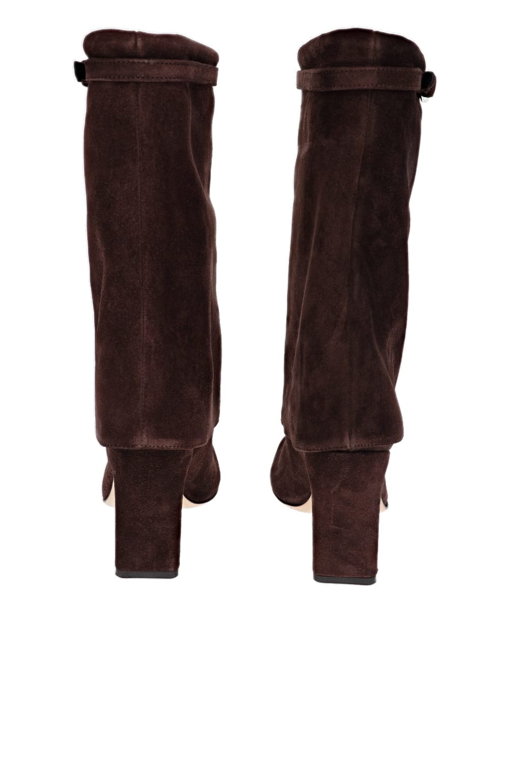 Staud Espresso Suede Foldover Mid-Calf Boots