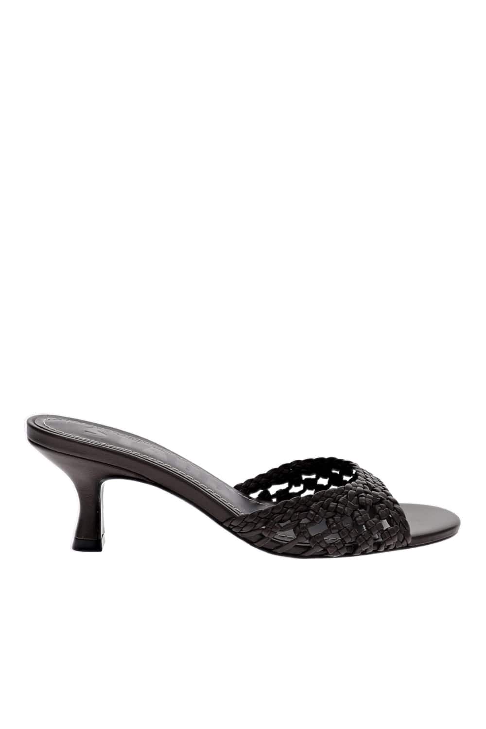 Lidia Rouge Noir Mesh Leather Mule