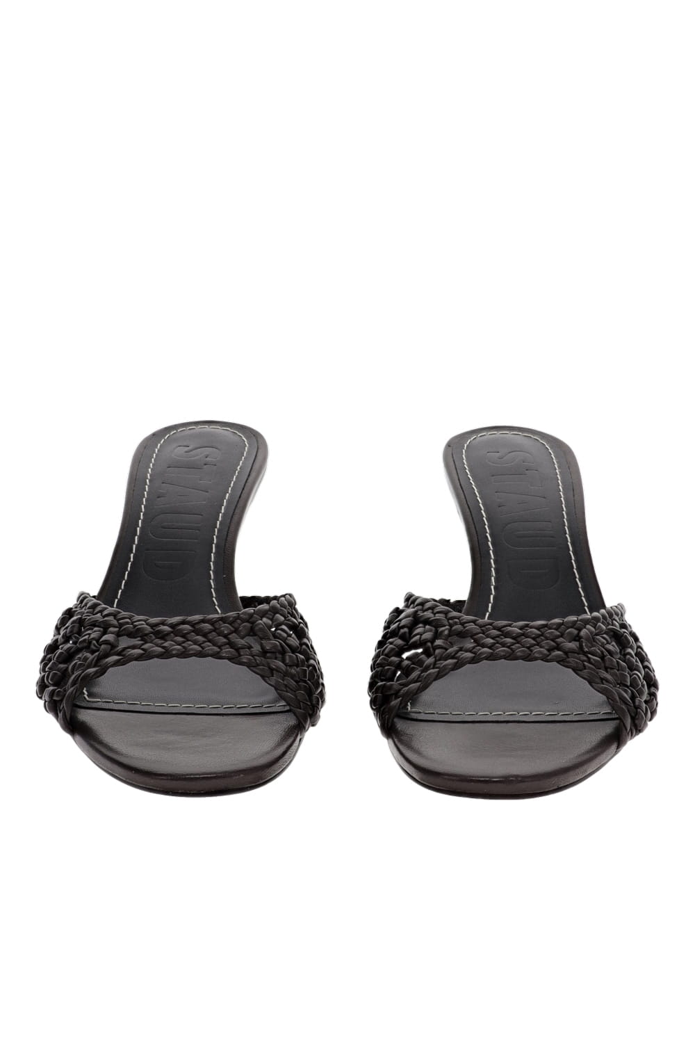 Staud Brigitte Hand-Knotted Espresso Mules