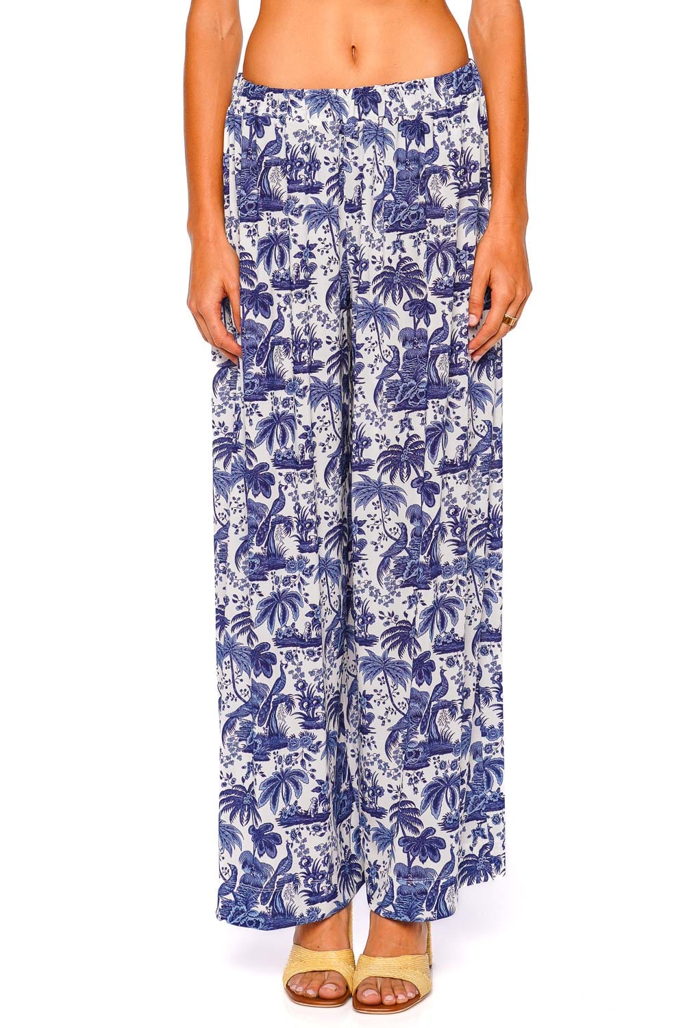Staud Marza Blue Toile Coverup Pants