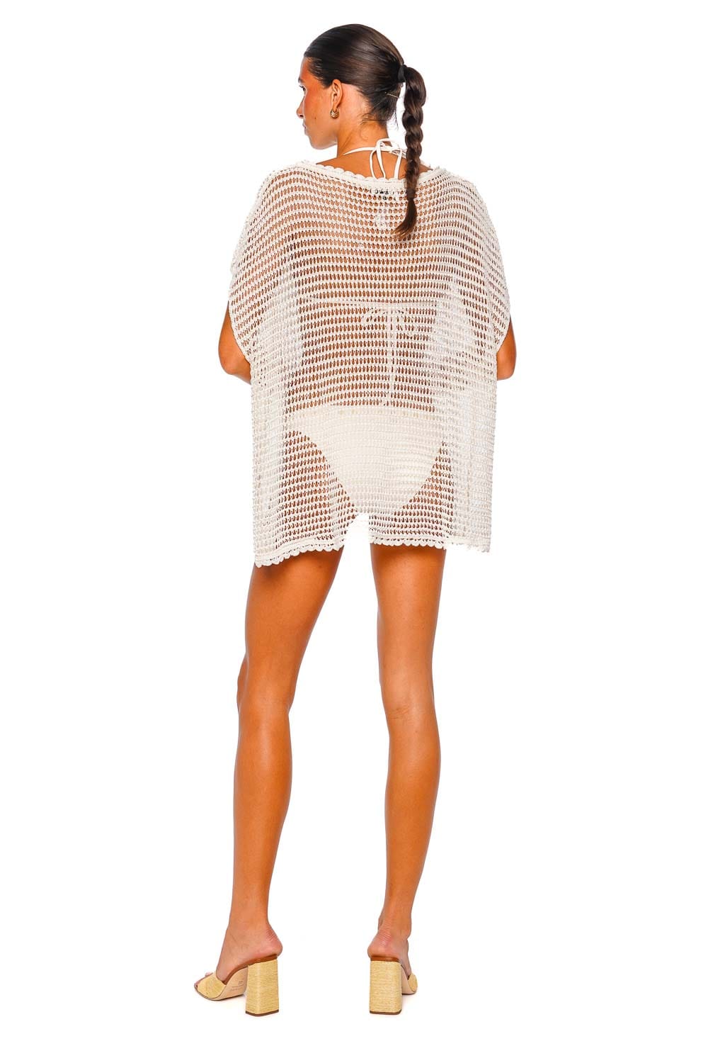 Staud Oriya Ivory Crochet Cover-Up