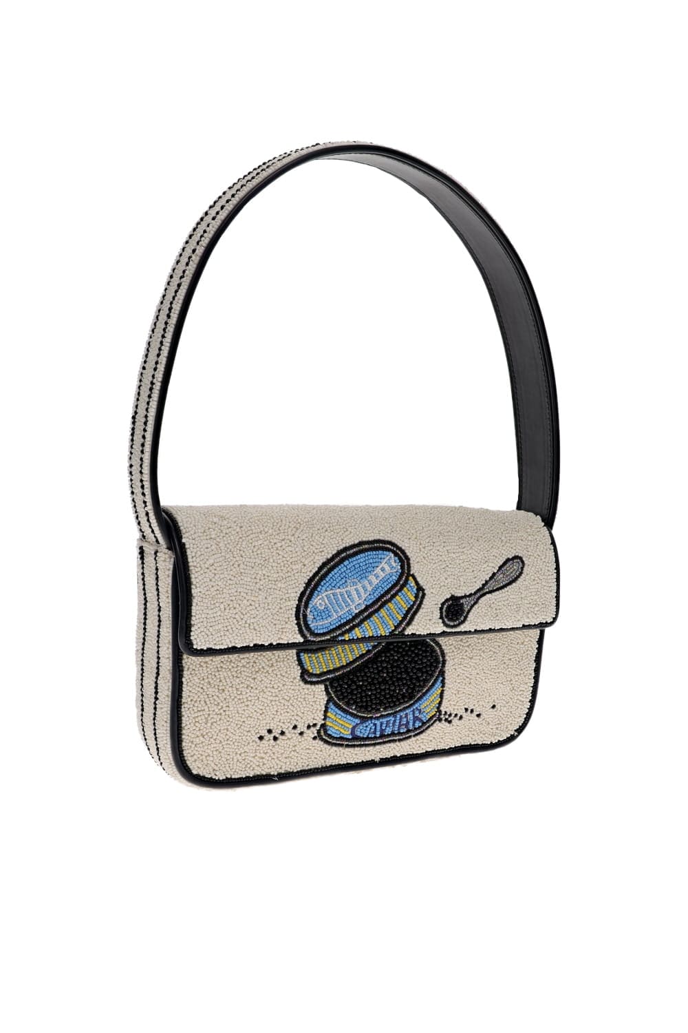 Staud Tommy Caviar Dreams Beaded Shoulder Bag