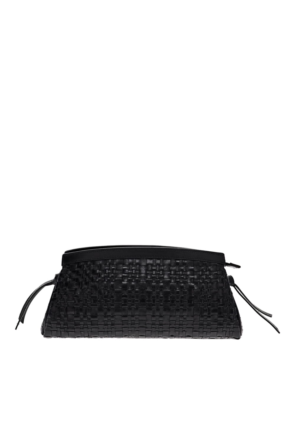 Staud Maude Black Woven Convertible Clutch