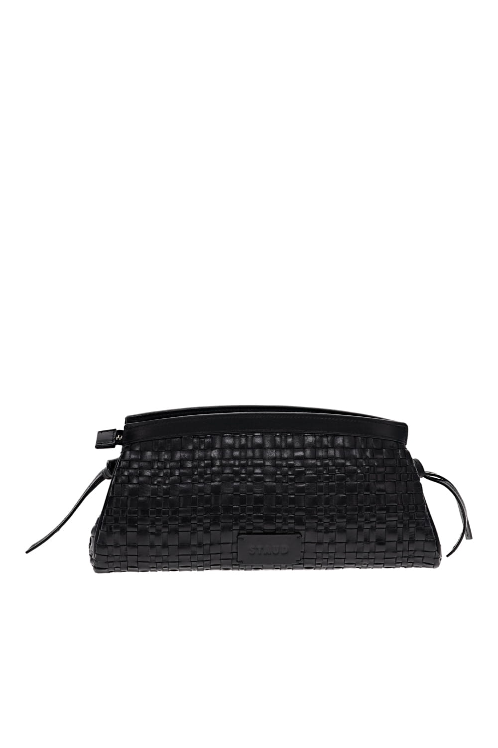 Staud Maude Black Woven Convertible Clutch