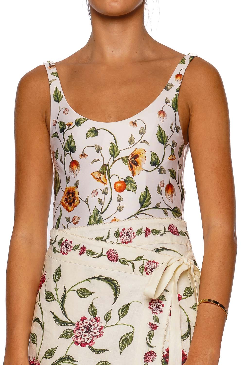 AGUA by Agua Bendita Luna Quebrada Multicolor Wrap Mini Skirt