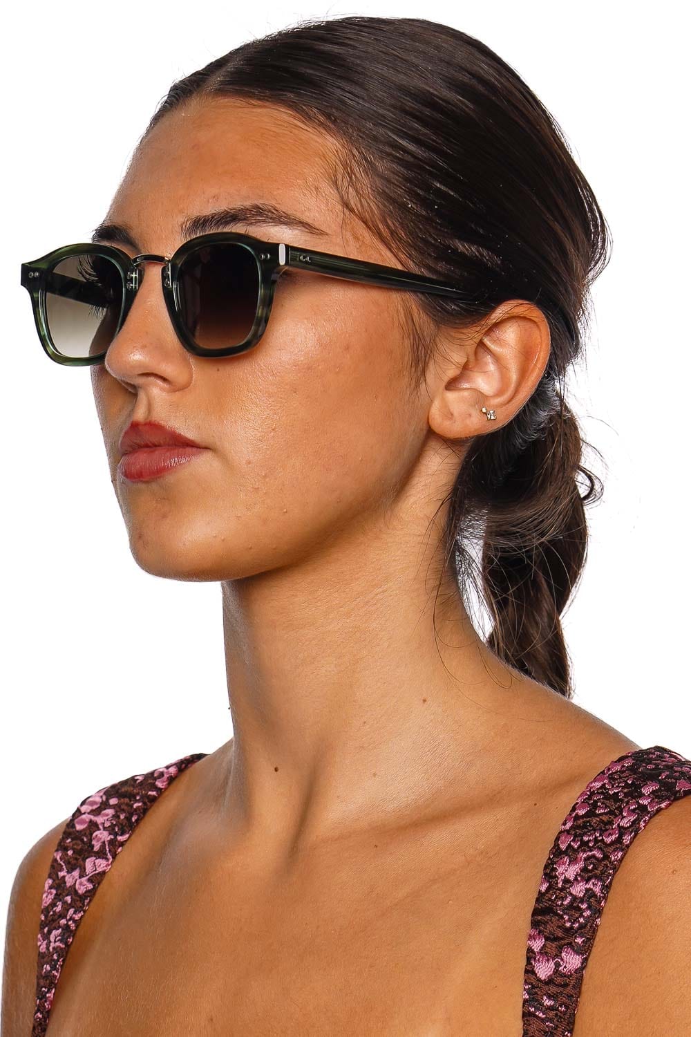 STELLAMcCARTNEY x  クリスタルエンべリッシュドブラトップ Campbell Reed Silver Gradient Sunglasses