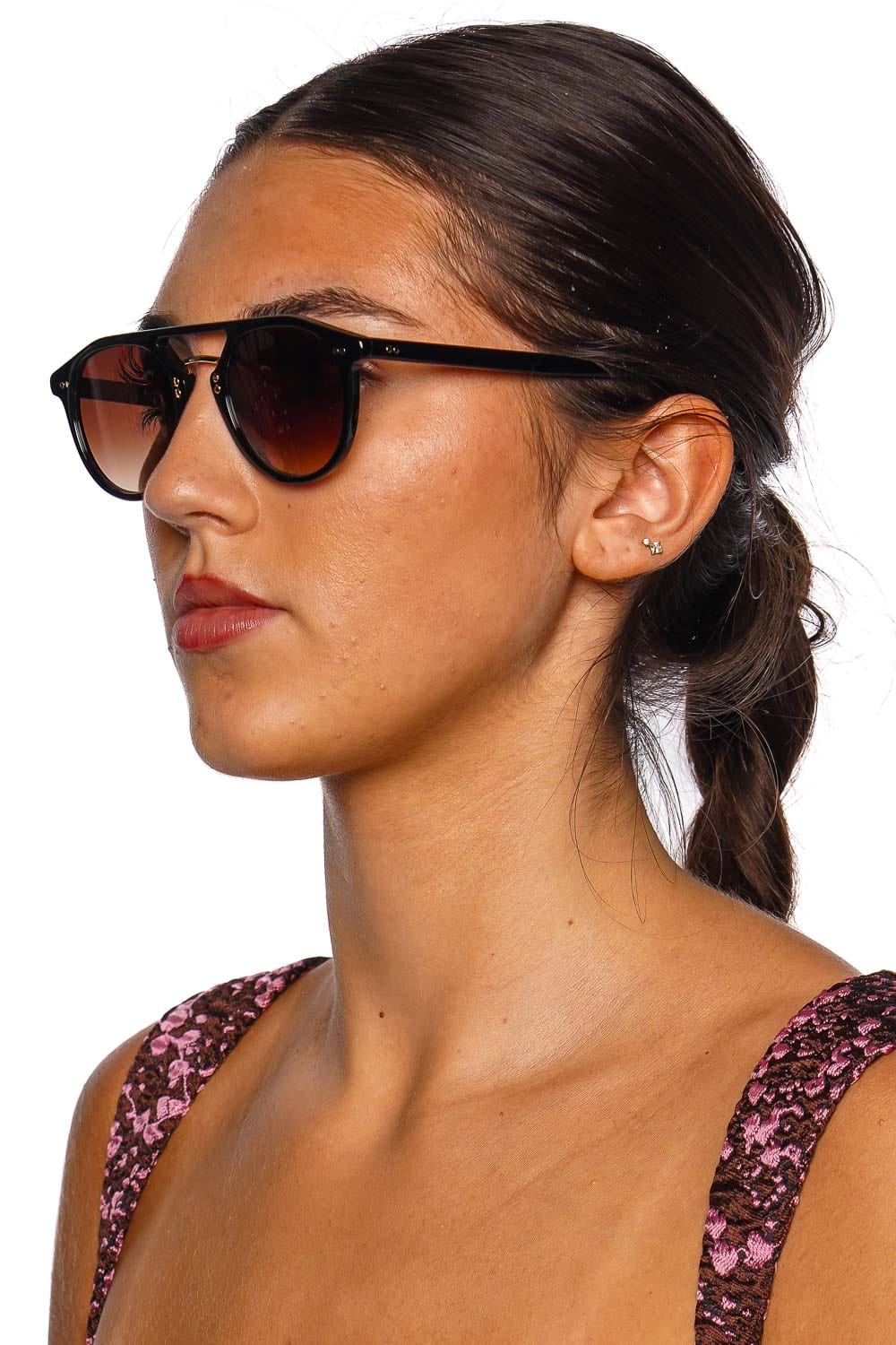 KREWE Markle Black Tea Gradient Sunglasses