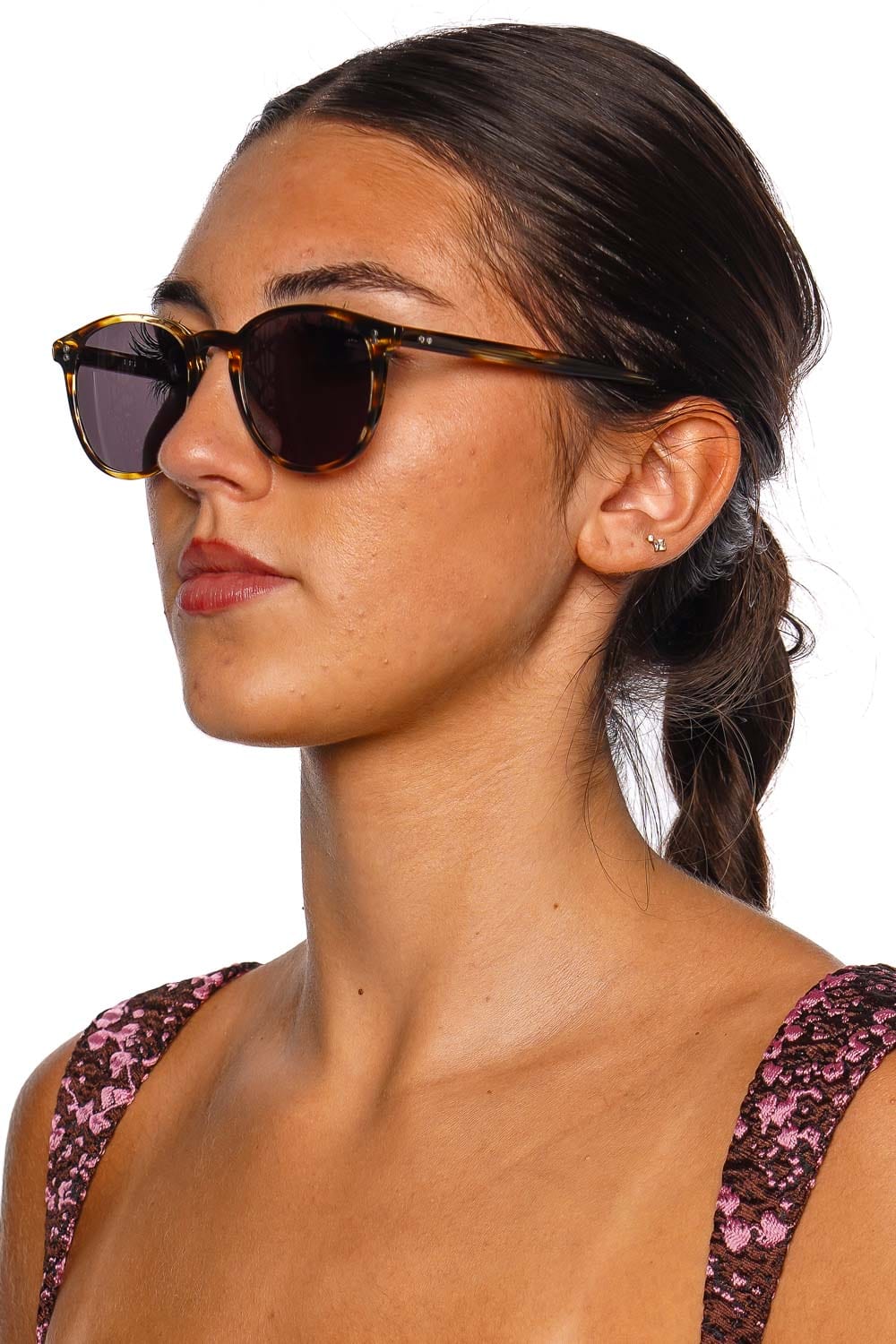 KREWE Alvin Oak Oval Acetate Sunglasses