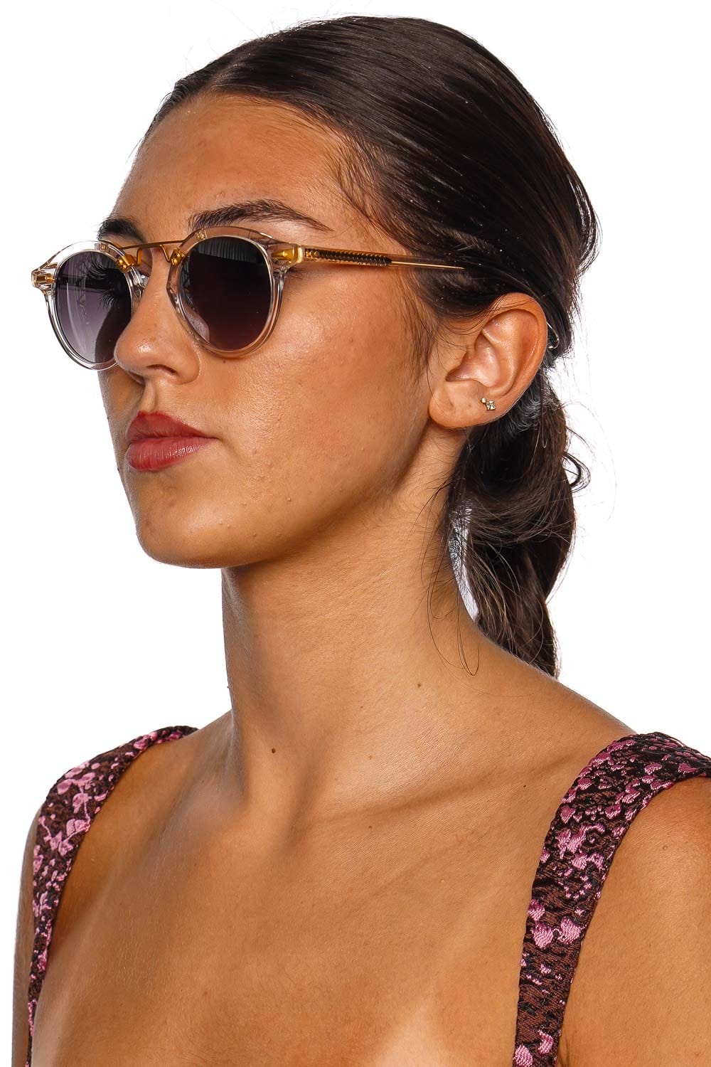 KREWE St. Louis Crystal 24K Mirrored Sunglasses