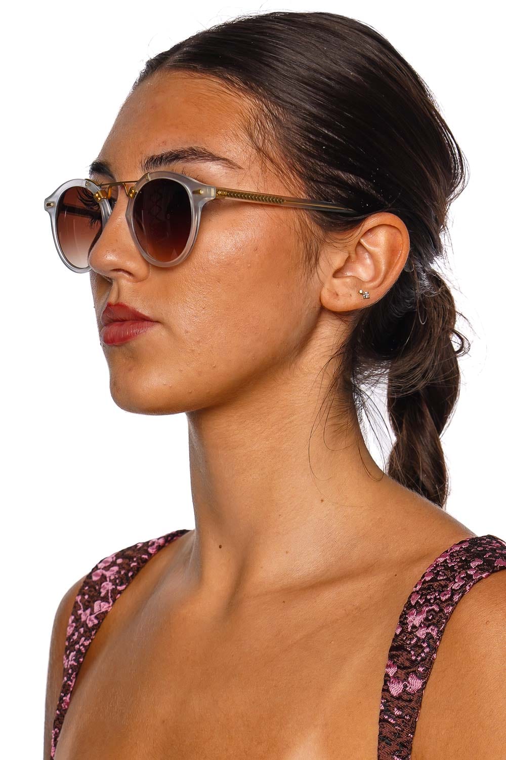 KREWE St. Louis Powder Blue 18K Gradient Sunglasses