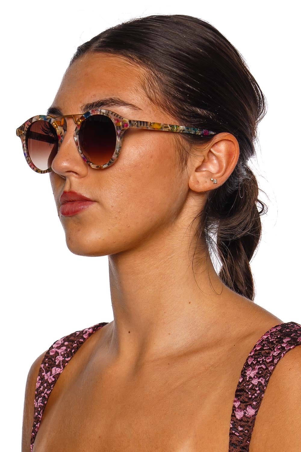 KREWE STL II Confetti 24K Gradient Sunglasses