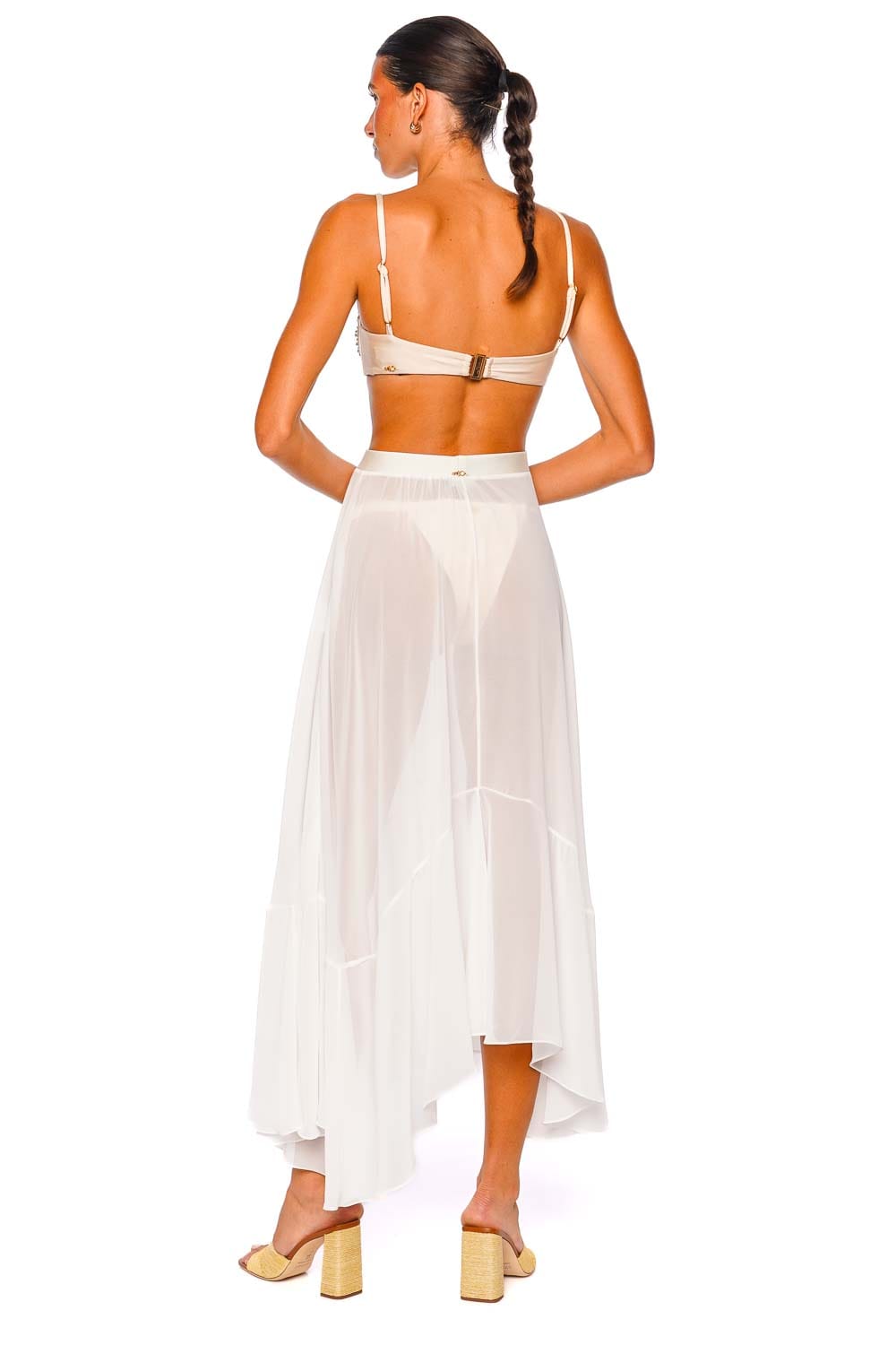 PatBO Sunstone Off White Maxi Skirt