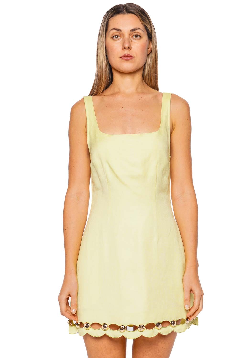 SIMKHAI Lindley Celadon Sleeveless Mini Dress