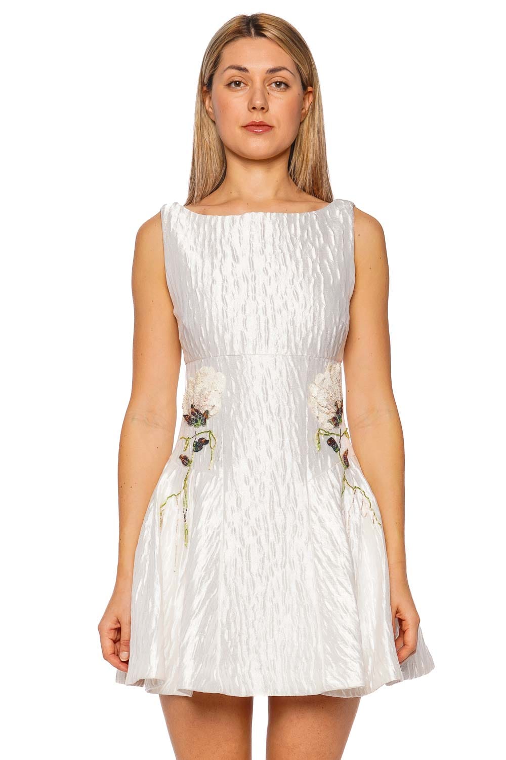 SIMKHAI Calilly White Sleeveless Mini Dress