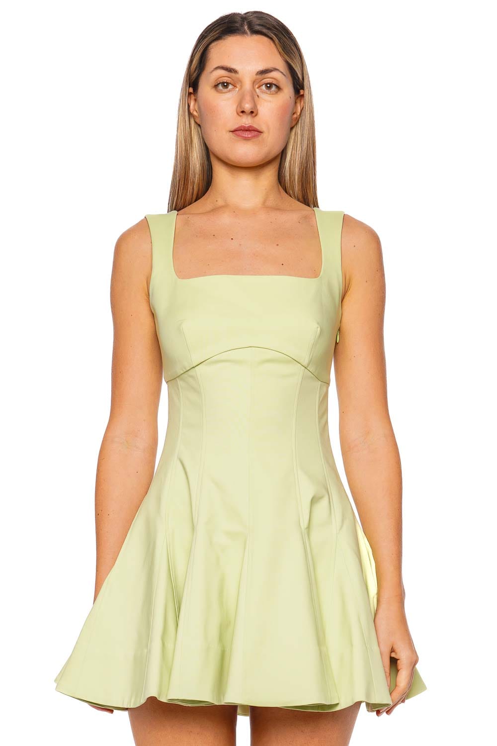 SIMKHAI Emslie Celadon Sleeveless Mini Dress