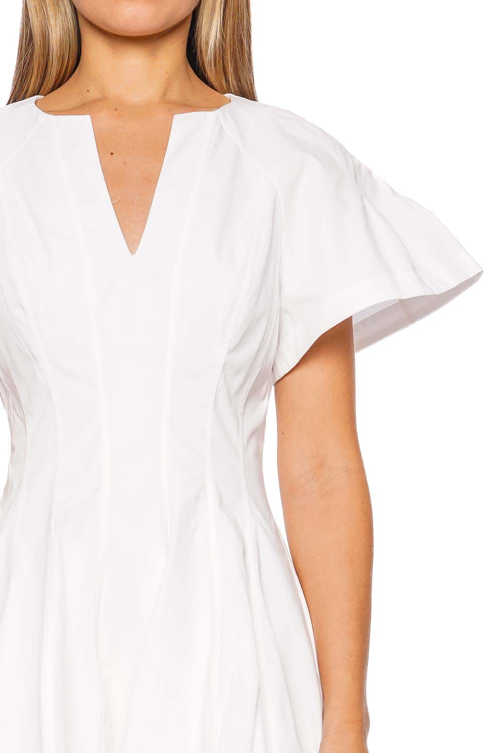 SIMKHAI Maveri White Cap Sleeve Mini Dress