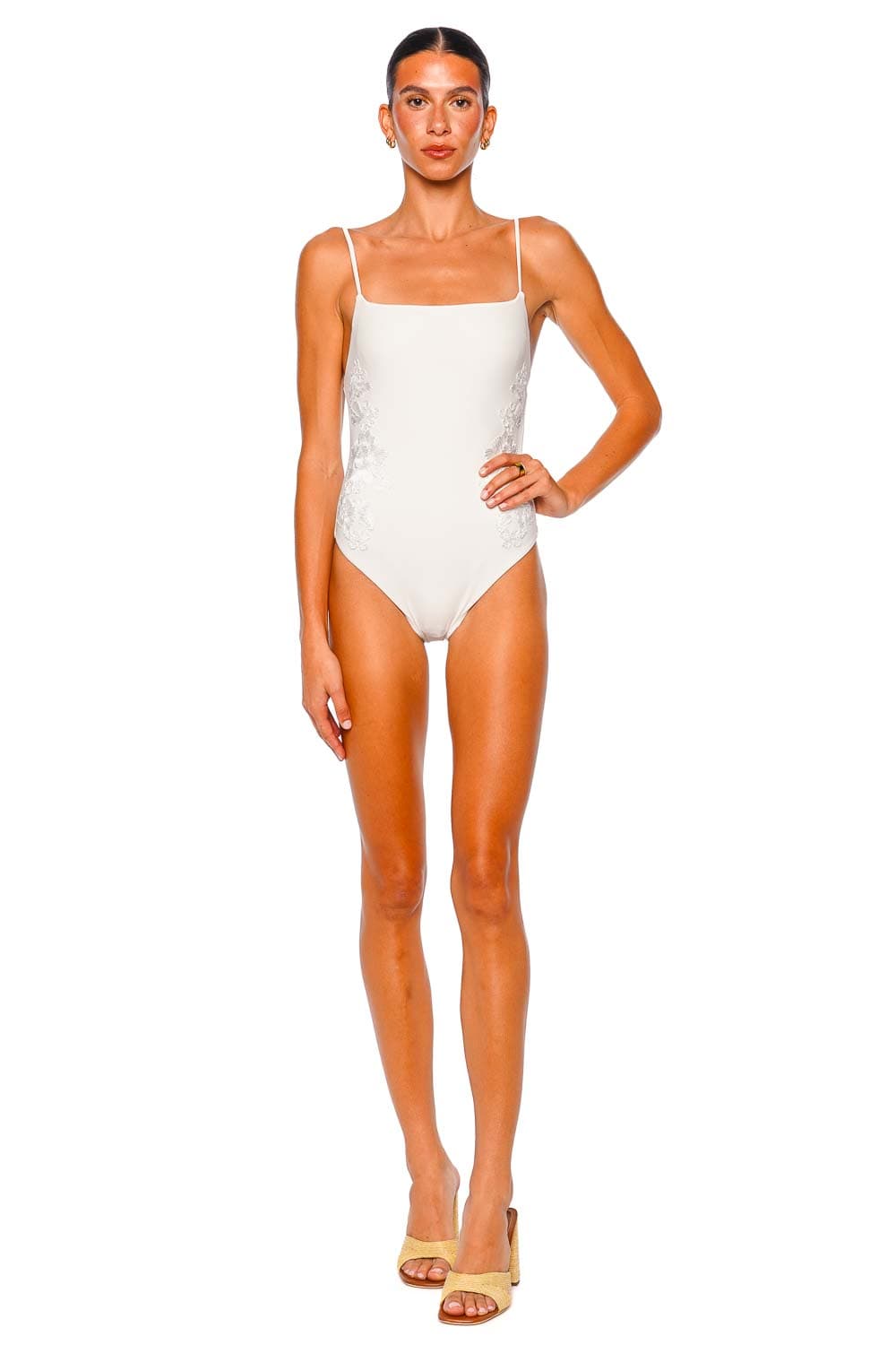 SIMKHAI Juniper Ivory Cami One Piece Swimsuit