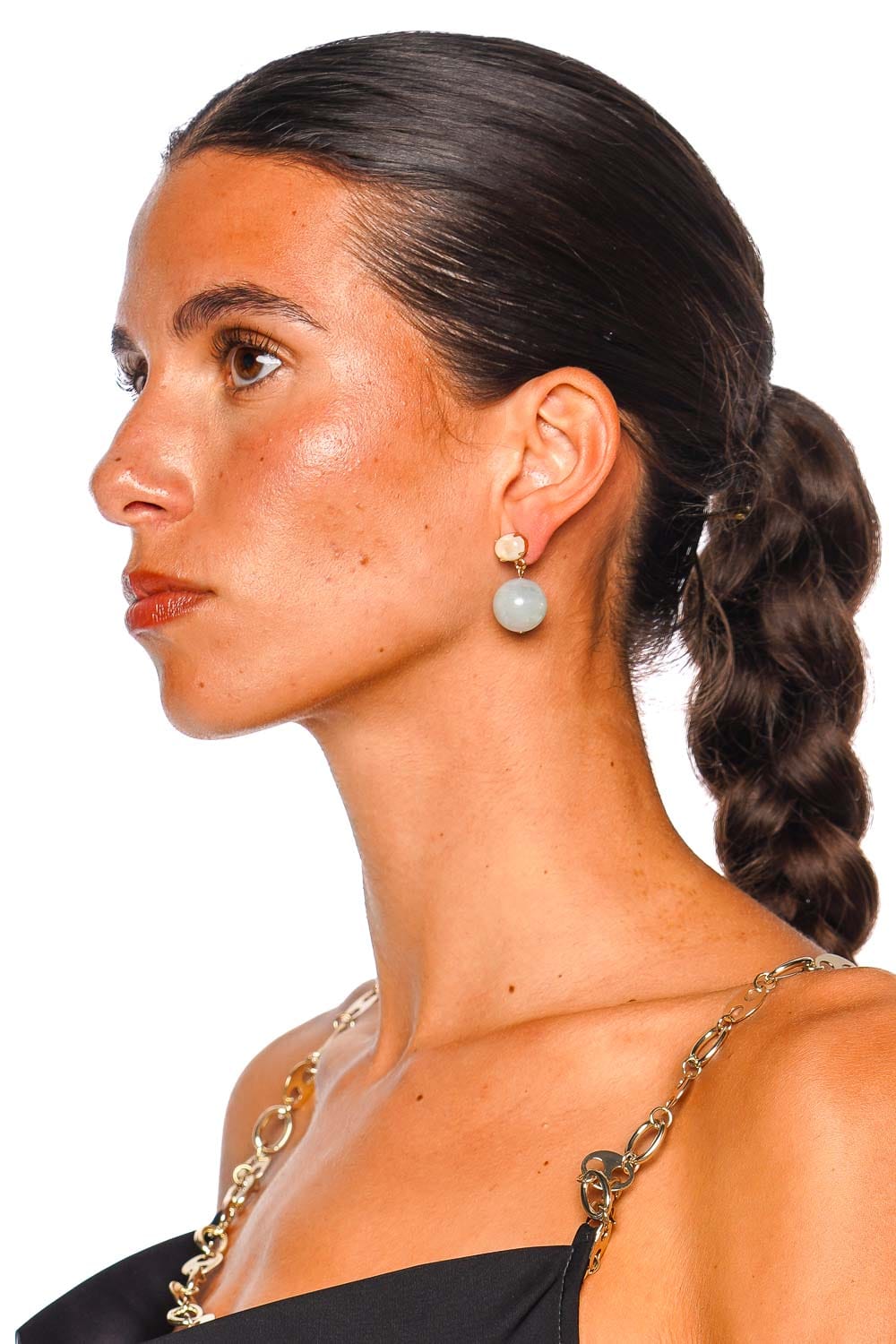 Jennifer Behr Everly Aquamarine Stone Drop Earrings