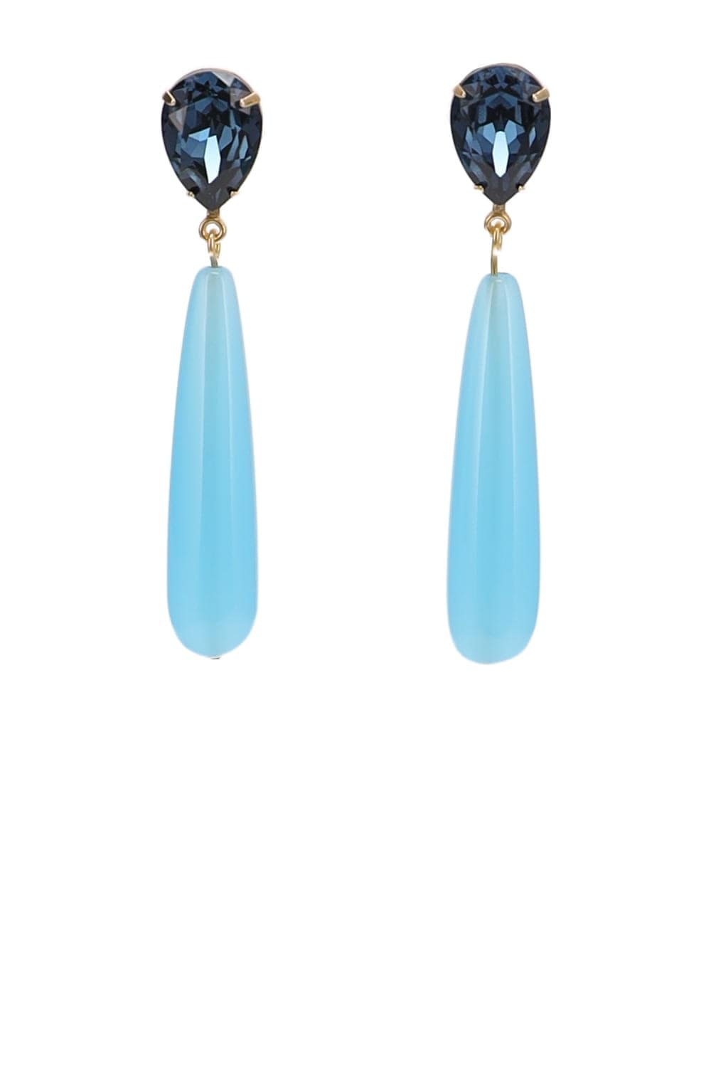 Jennifer Behr Caroline Blue Chalcedony Drop Earrings