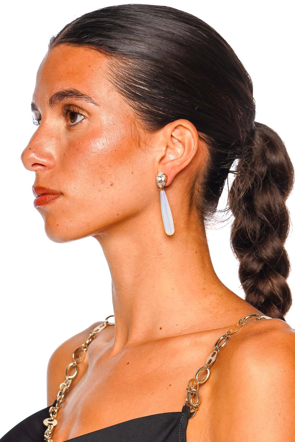 Jennifer Behr Caroline Opalite Crystal Drop Earrings