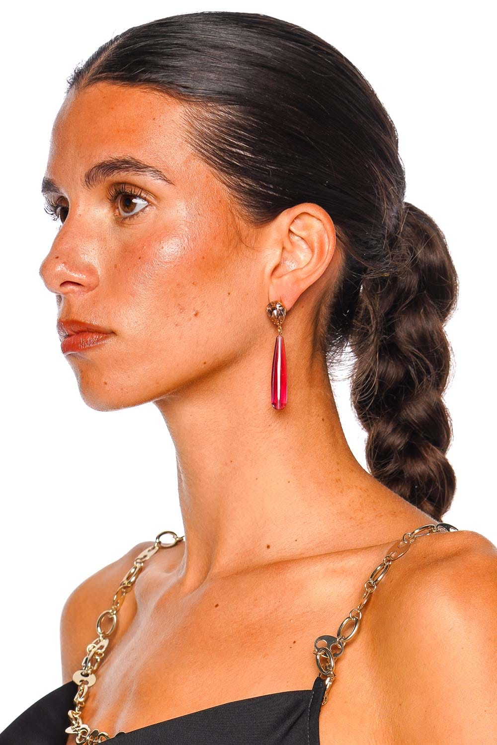 Jennifer Behr Caroline Pink Tourmaline Drop Earrings