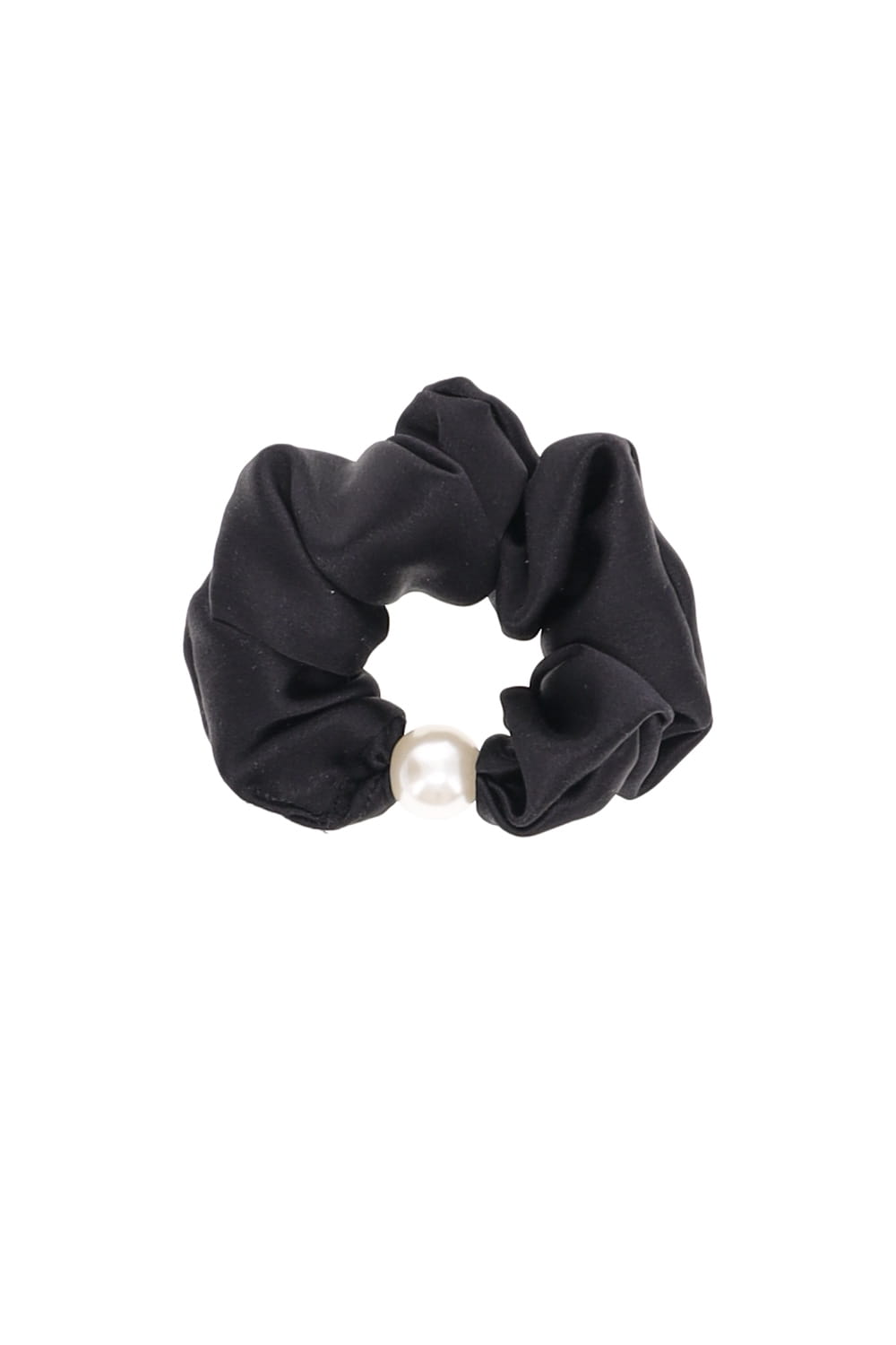 Jennifer Behr Margot Black Silk Ponywrap with Pearl Accent