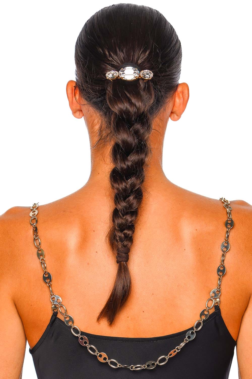 Jennifer Behr Adrienne Barrette Crystal Embellished Antique Gold