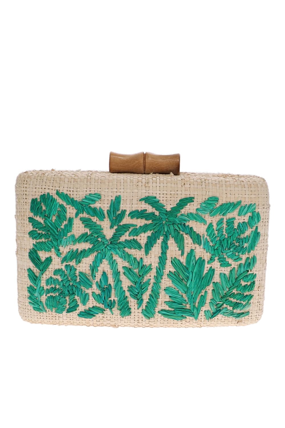 KAYU Palm Beach Multi Raffia Clutch