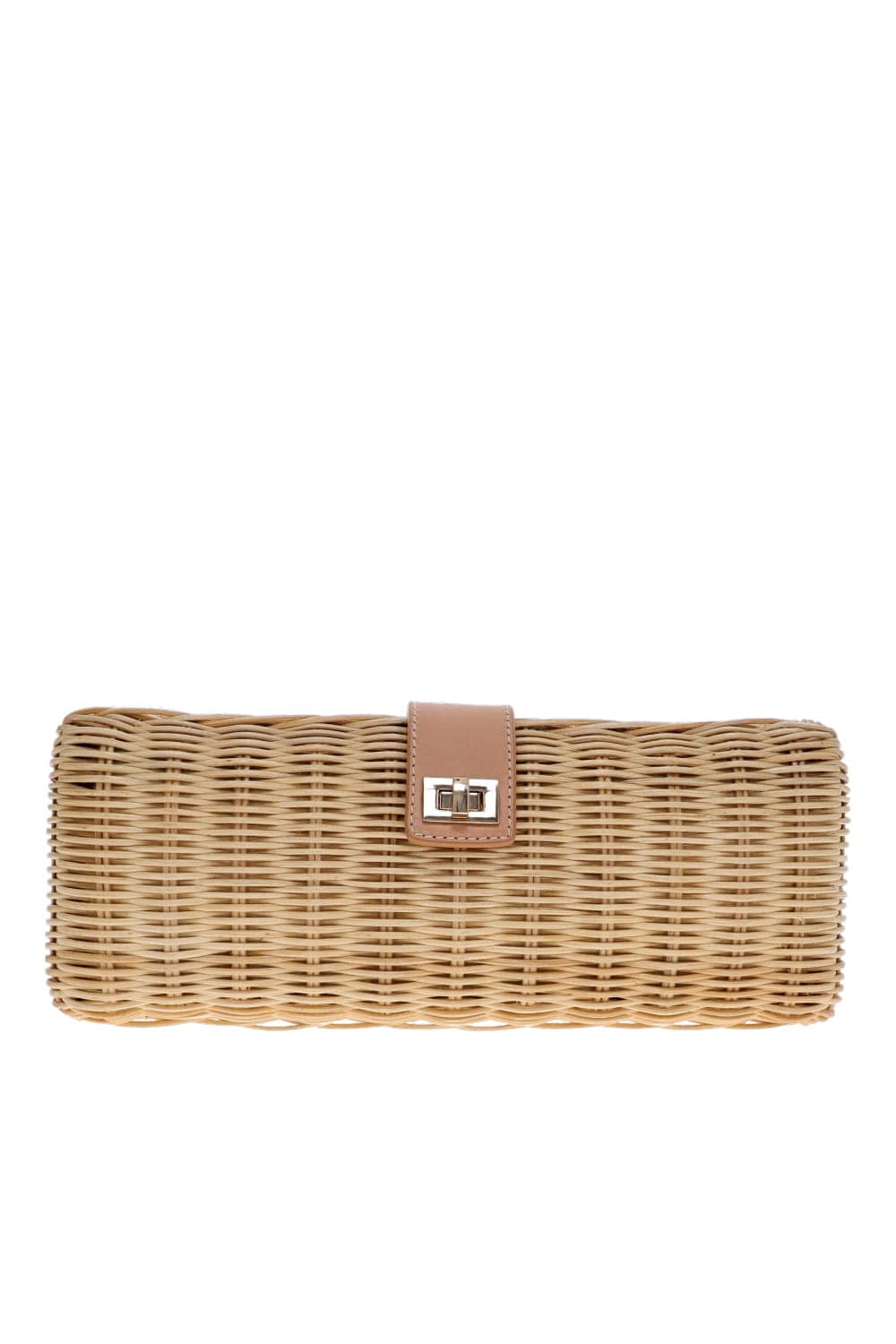 KAYU Natural Woven Luanne Clutch