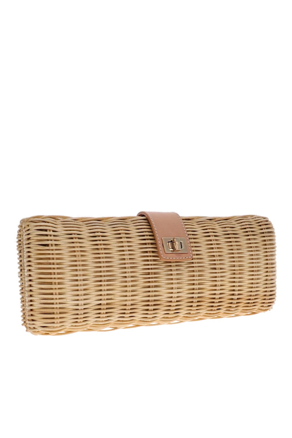 KAYU Natural Woven Luanne Clutch
