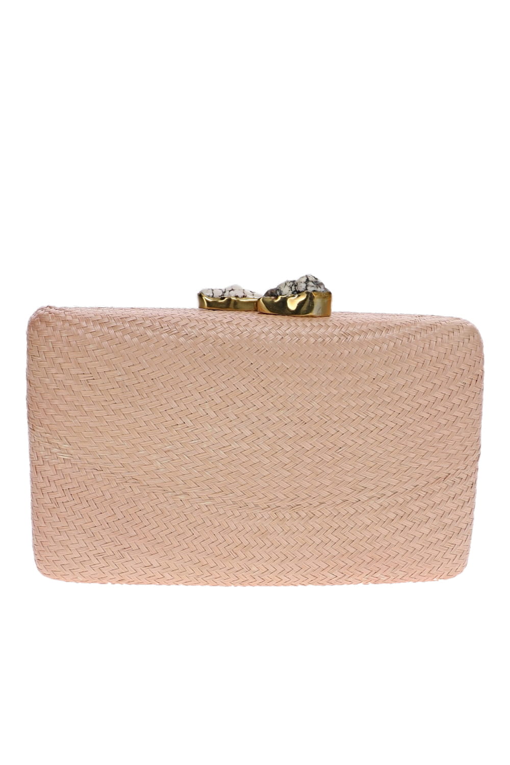 KAYU Jen Clutch with White Stones Toast