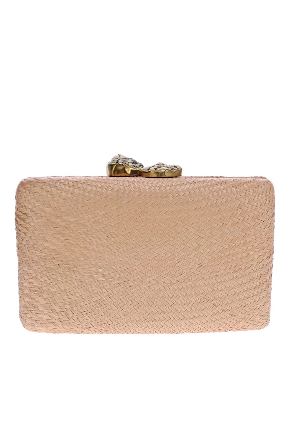 KAYU Jen Clutch with White Stones Toast