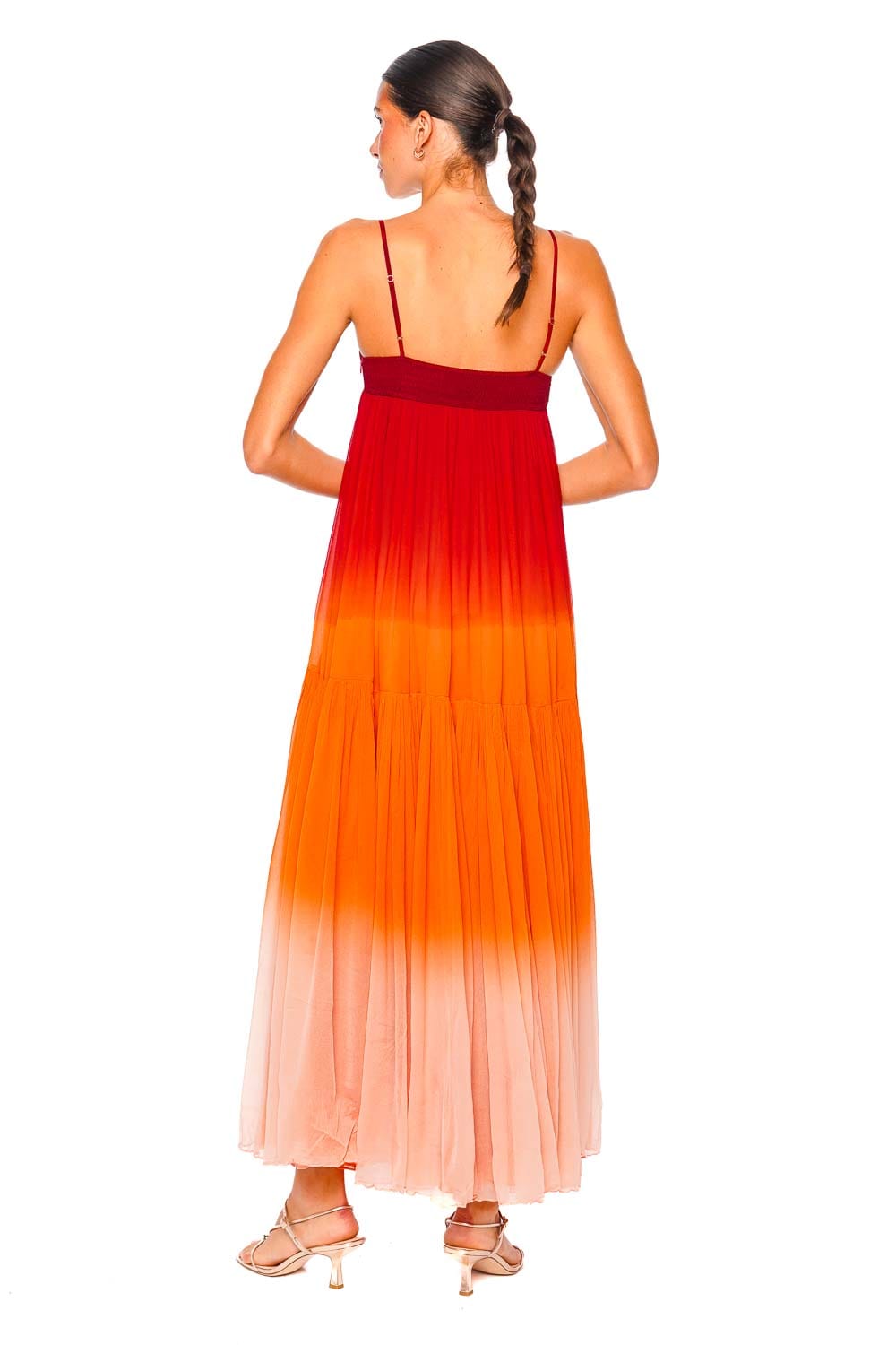 Leslie Amon Carioca Sunrise Gradient Maxi Dress