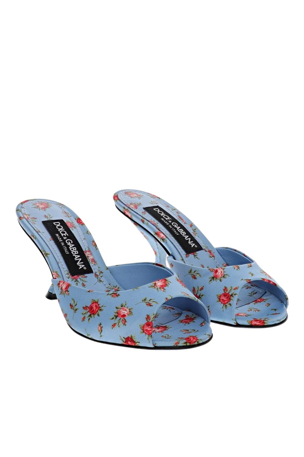 Dolce & Gabbana Celeste Floral Print Hitten Heel Sandals