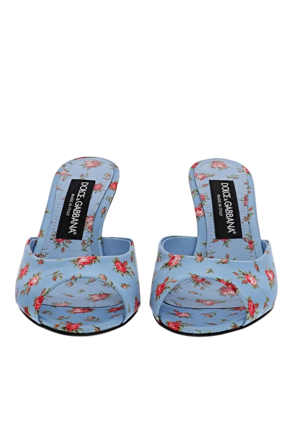 Dolce & Gabbana Celeste Floral Print Hitten Heel Sandals