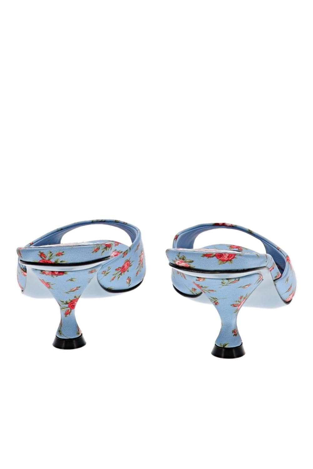 Dolce & Gabbana Celeste Floral Print Hitten Heel Sandals