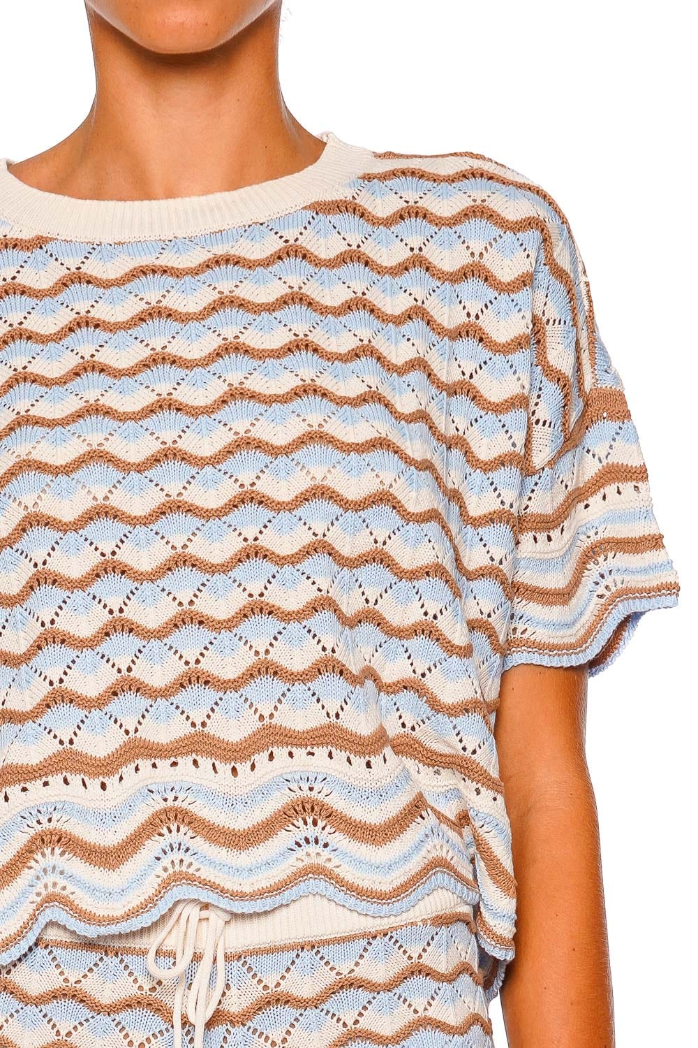 L*Space Sunchaser North Shores Short Sleeve Cover Up Top
