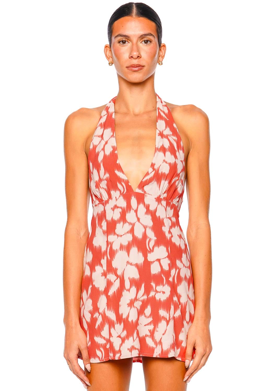 L*Space Seabreeze Vine Vingette Halterneck Mini Dress