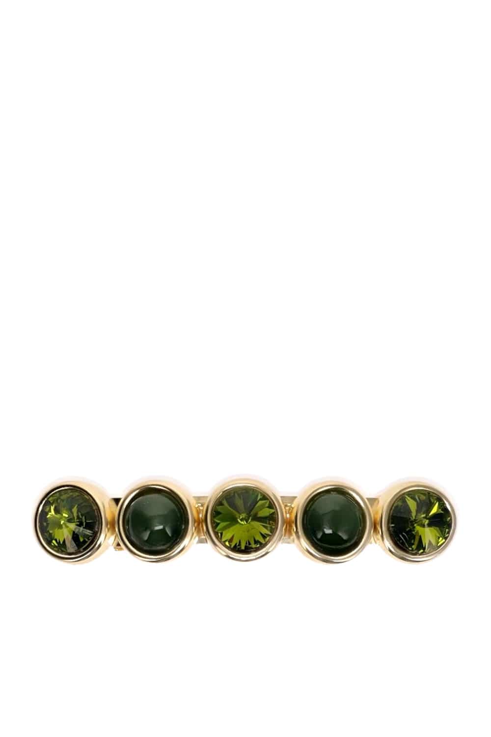 Lelet NY Clare Crystal and Stone Peridot Multi Barrette