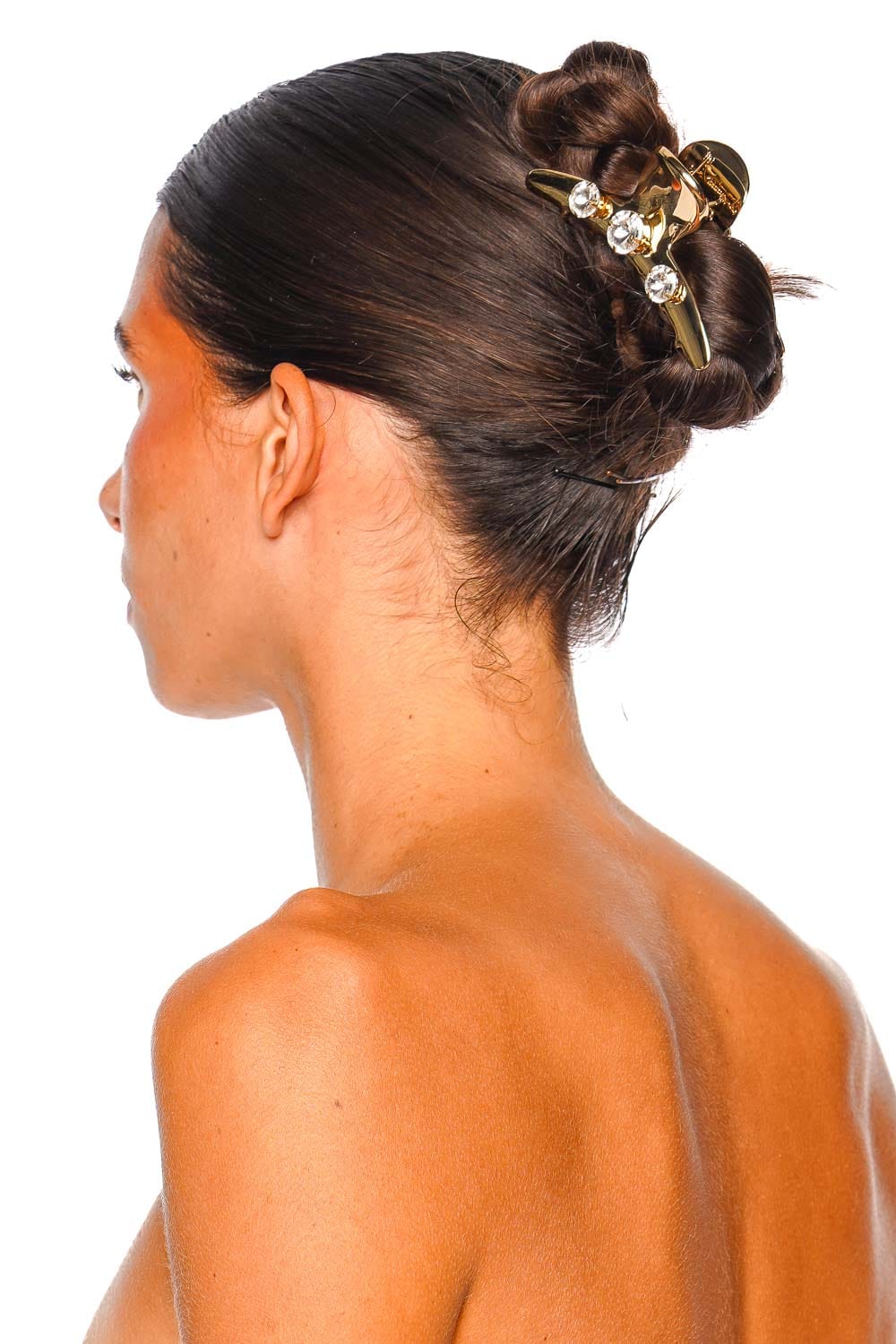 Clare Crystal Gold Claw Clip