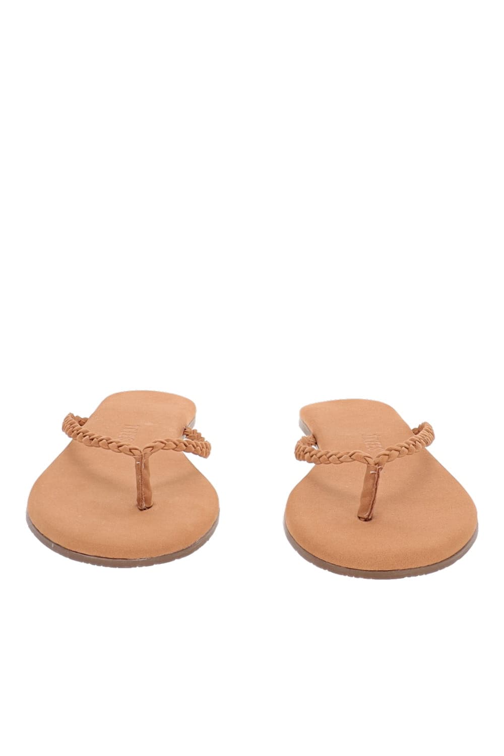 TKEES Lily Braid Pout Braided Tan Thong Sandal