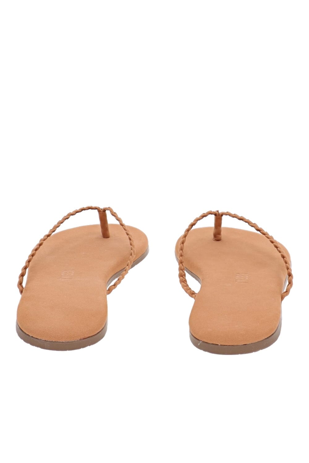 TKEES Lily Braid Pout Braided Tan Thong Sandal