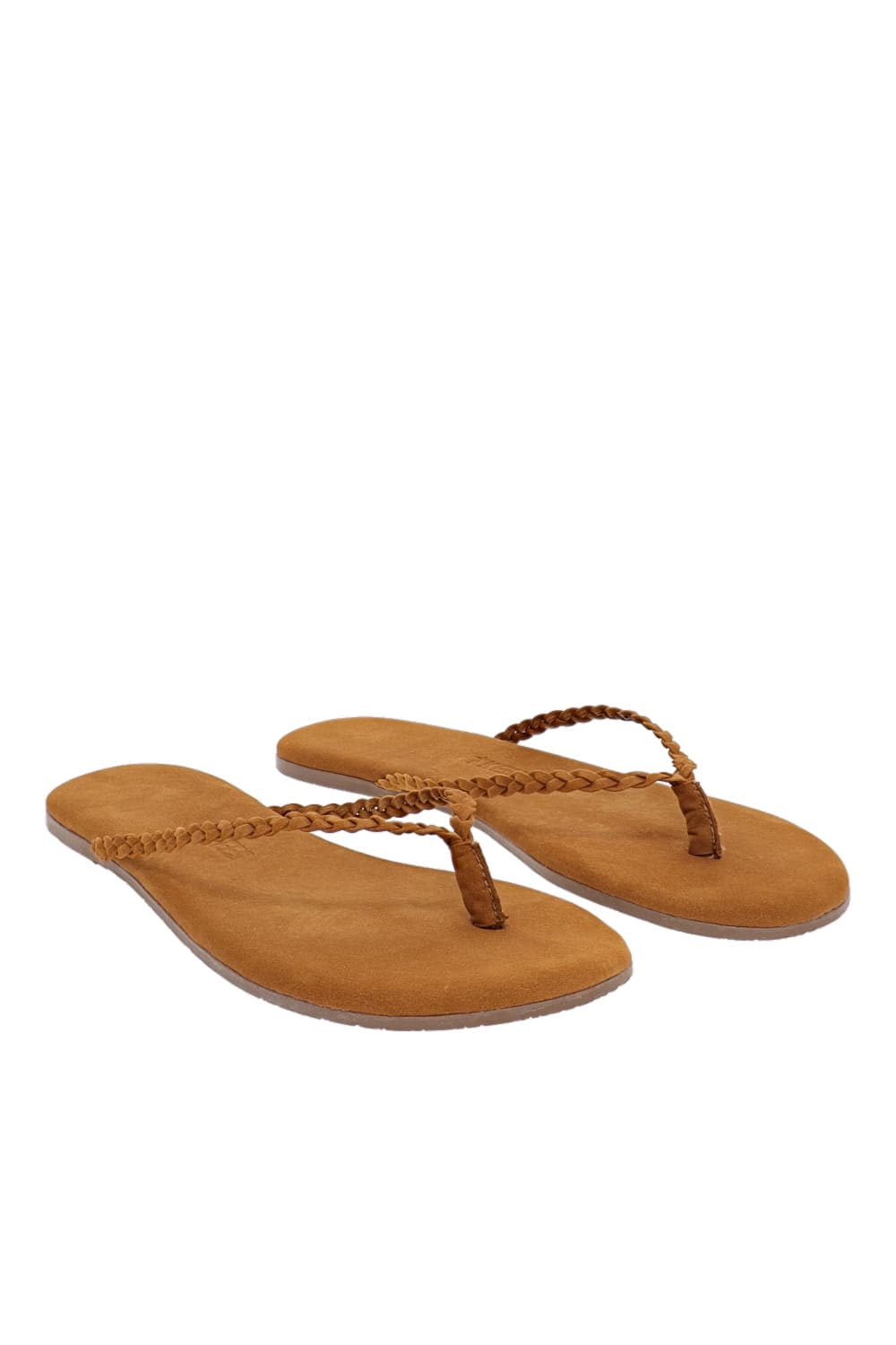 TKEES Lily Braid Camel Braided Thong Sandal