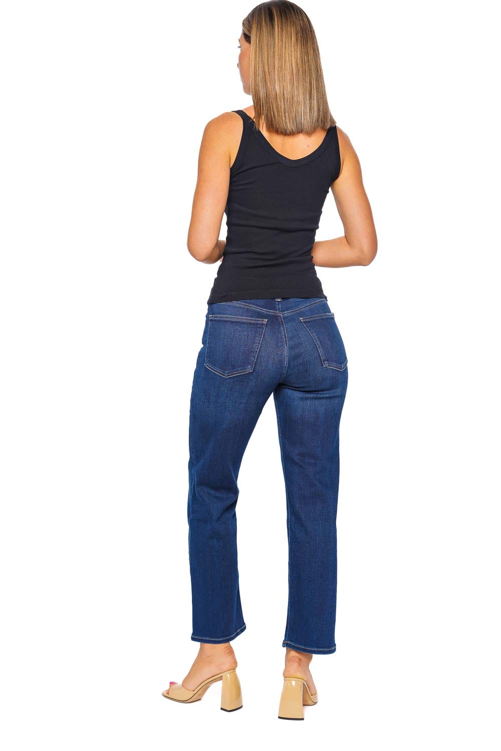 AGOLDE Jordan Mirage Black Ribbed Tank Top